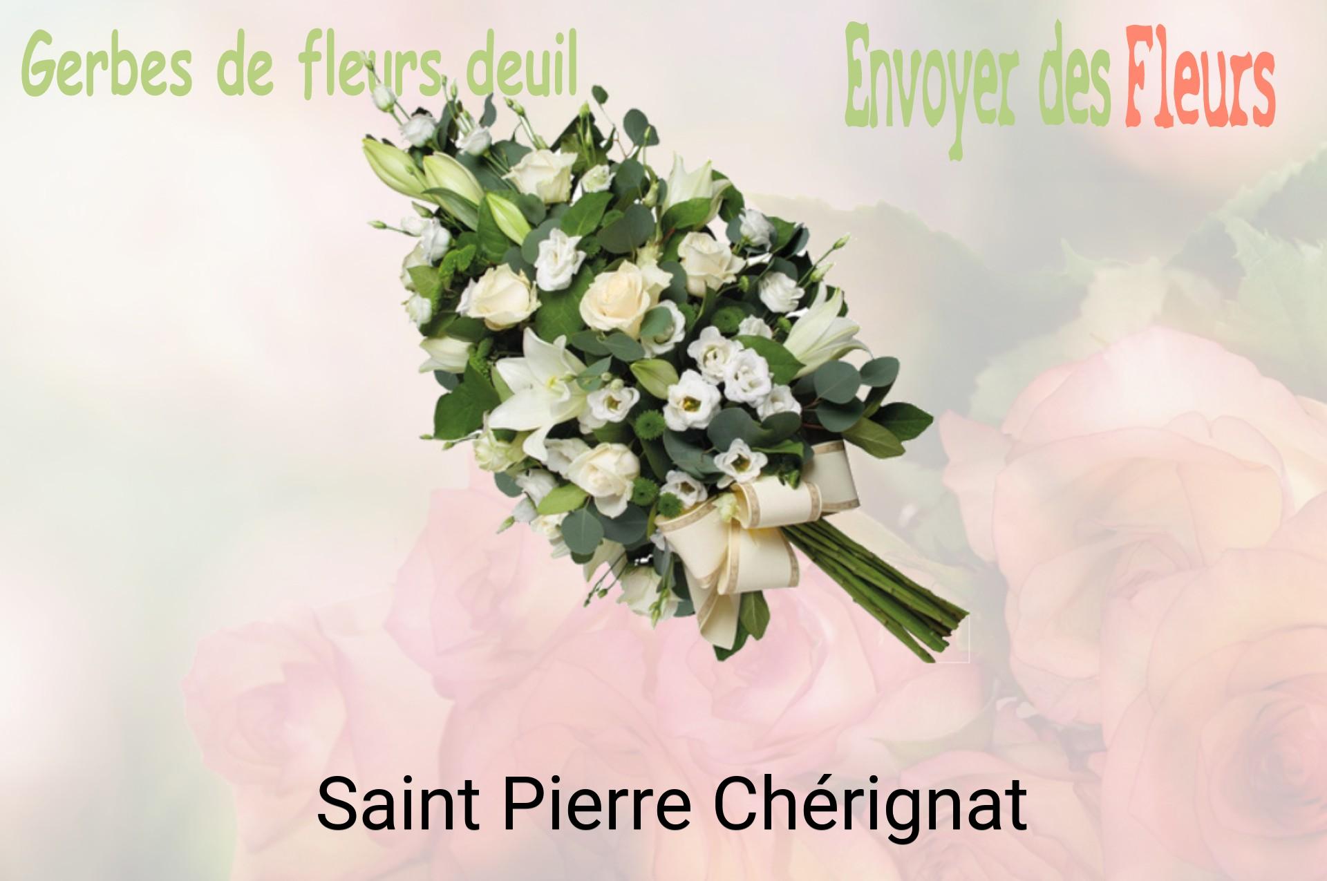Gerbe de fleurs de deuil livrée à Saint-Pierre-Chérignat